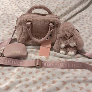 JUICY COUTURE Pink Furry Handbag